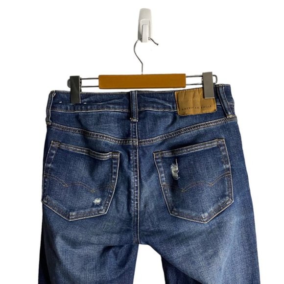 American Eagle AirFlex Men's Distressed Skinny Denim Jeans - Picture 8 of 9